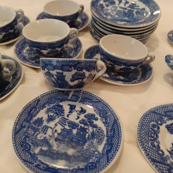 Blue Willow childs dishes - Picture 4 of 5